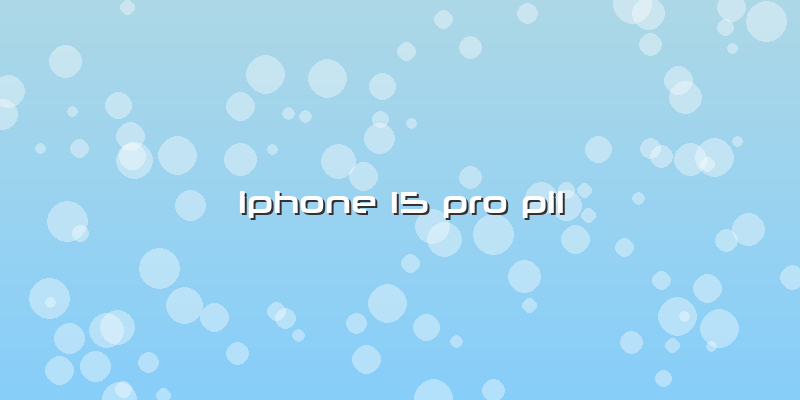 Iphone 15 Pro Pil