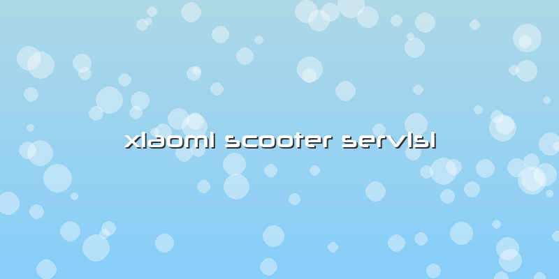 Xiaomi Scooter Servisi